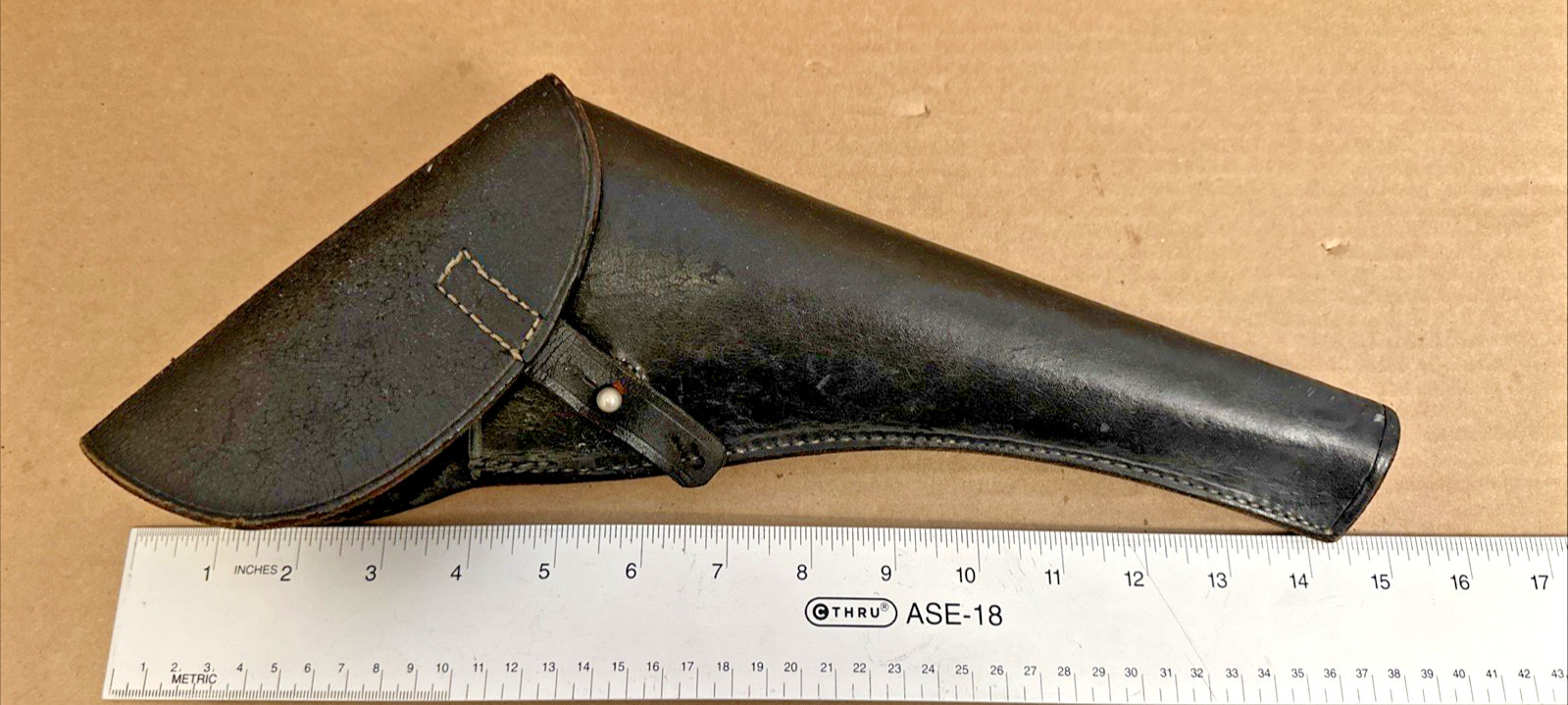 Vintage Replica of US Civil War Revolver Pistol Gun Leather Holster Viking RH