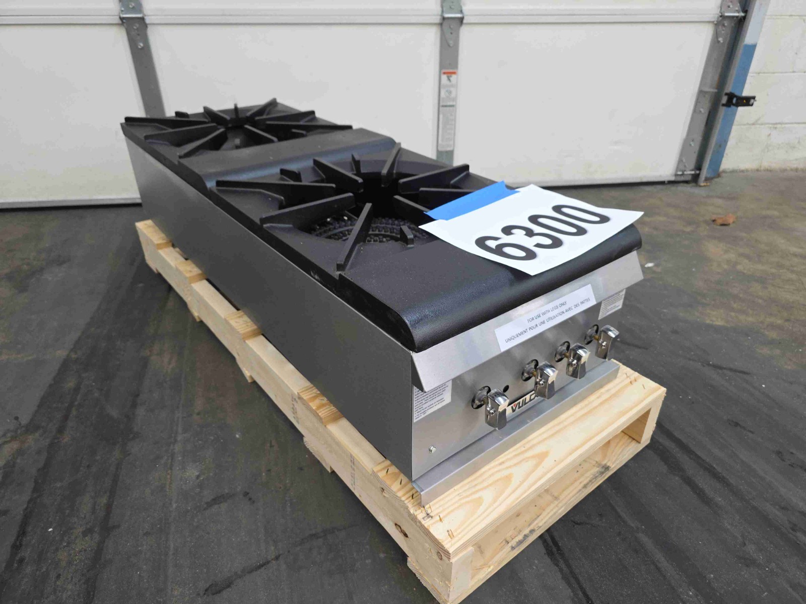 6300 S/D Vulcan Double Gas Stock Pot 2 Burners with Floor Legs, Model: VSP200F-1