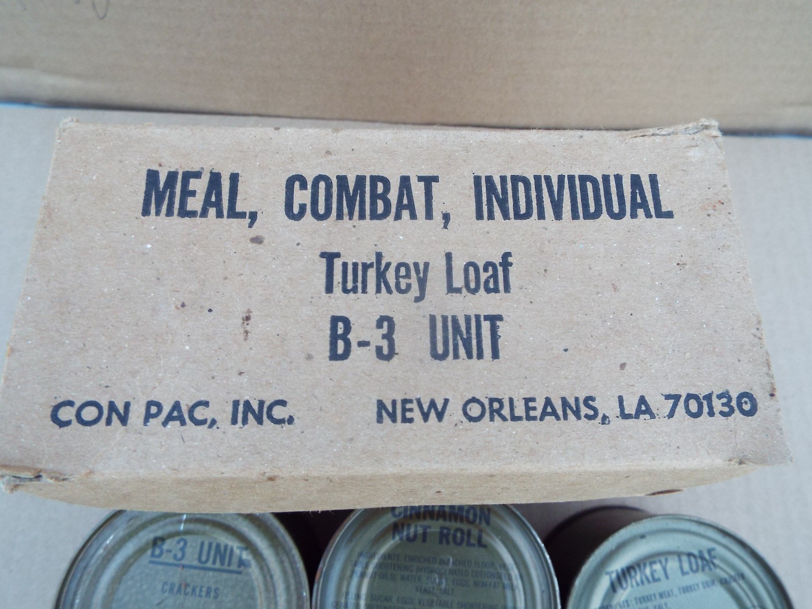 Vietnam War (MCI) Meal Combat Individual Ration Canned Food B-3 Unit Turkey Loaf
