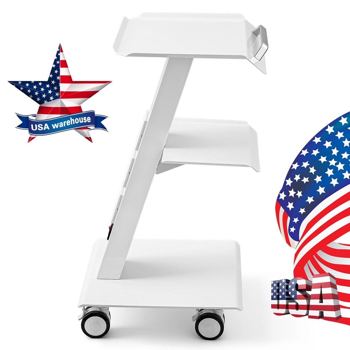 Dental Mobile Medical Cart /Cabinet with Drawers Wheels /Endo Implant Trolley