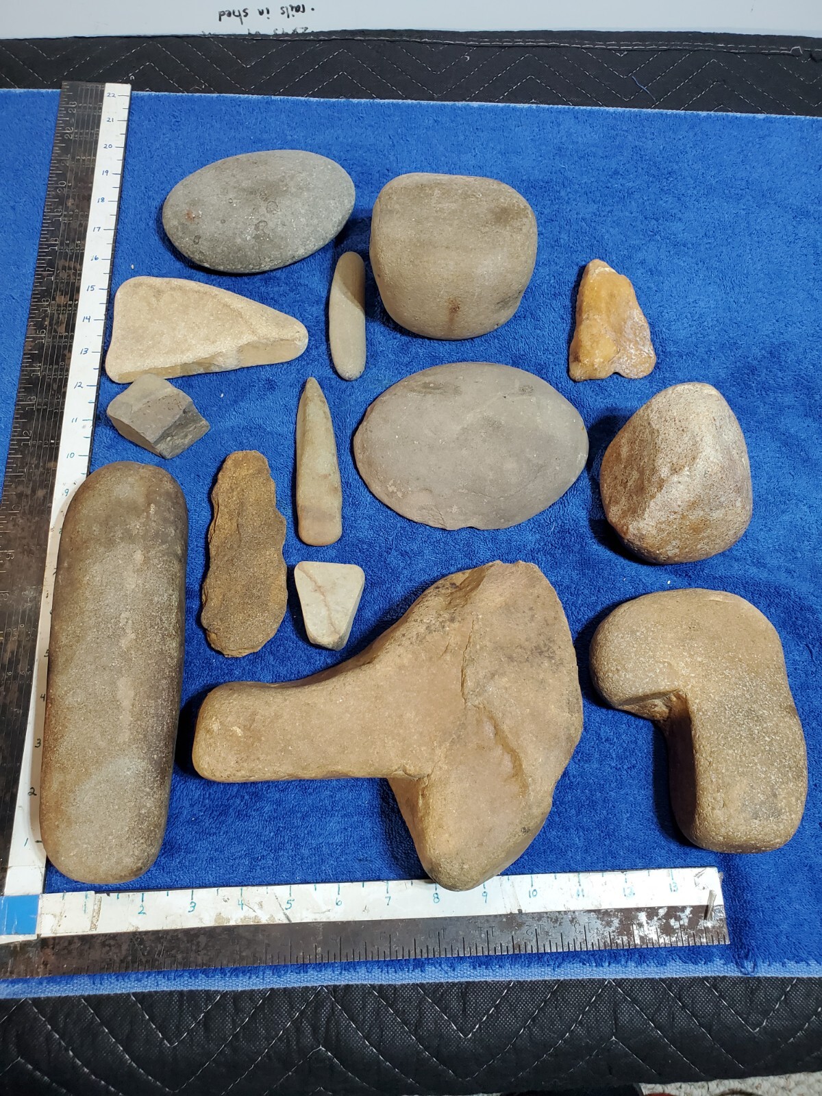 Indian Artifacts Polished Tools, Hammer Stones Bola Primitive Point Pennsylvania