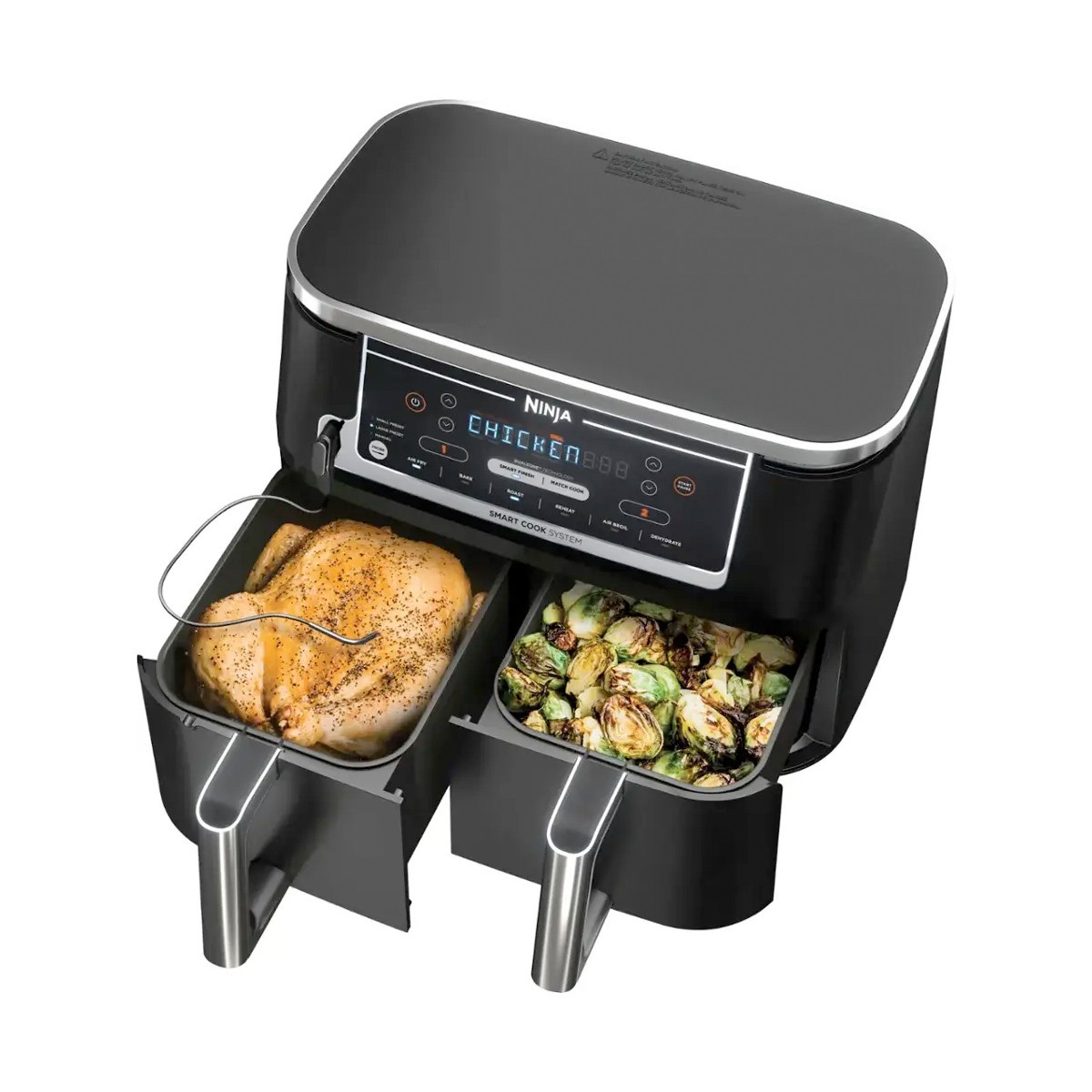 Ninja AD300CO Foodi 6-in-1 10-qt. XL 2-Basket Air Fryer with DualZone Technology