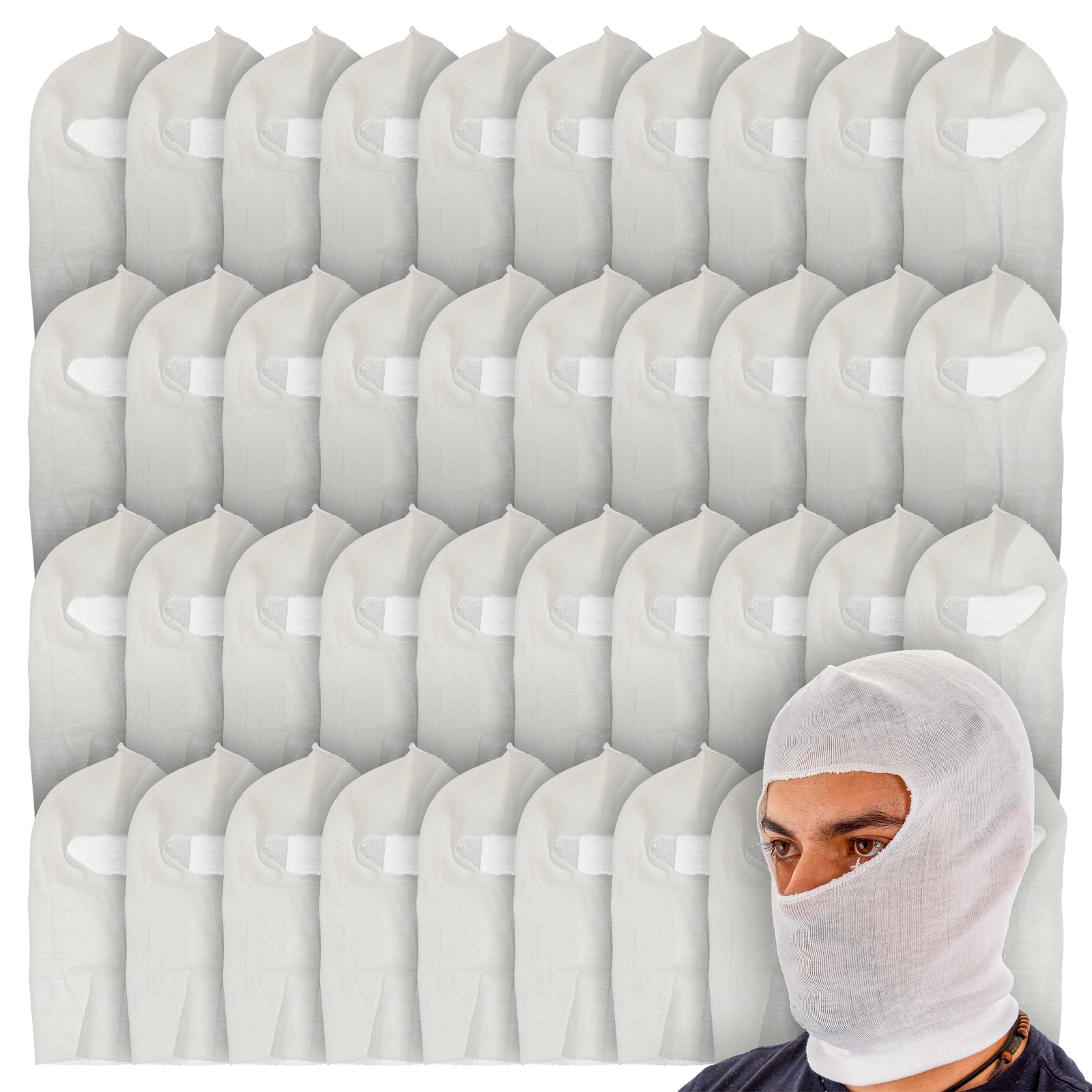 40 Painters Spray Socks, Stretch Cotton Head Hood Mask, Protect Face Neck Paint