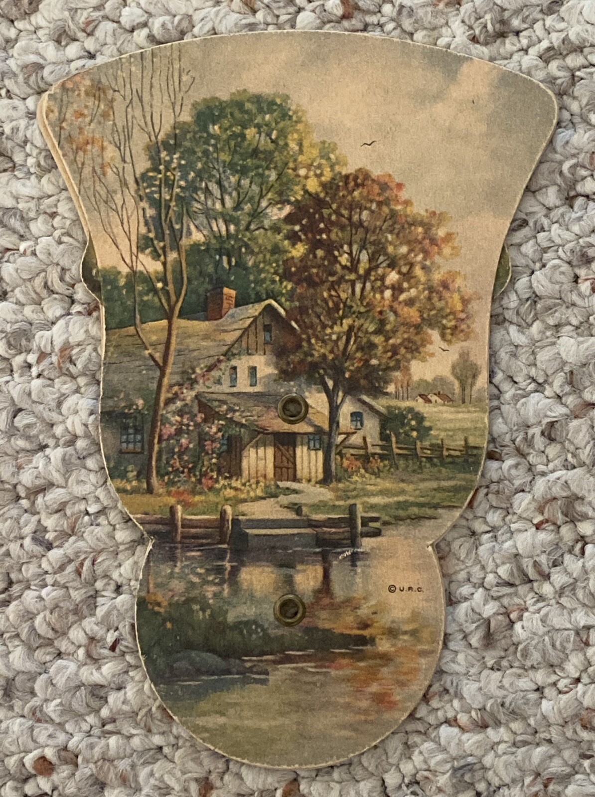 Tri-fold Hand Fan Vintage Advertising Hanchett & Sons Furniture Store