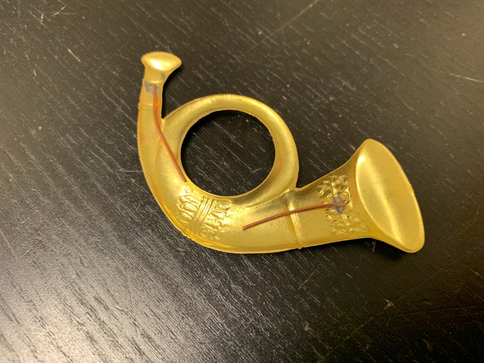 Civil War U.S. Infantry "Bugle" Brass Hat Insignia - NEW