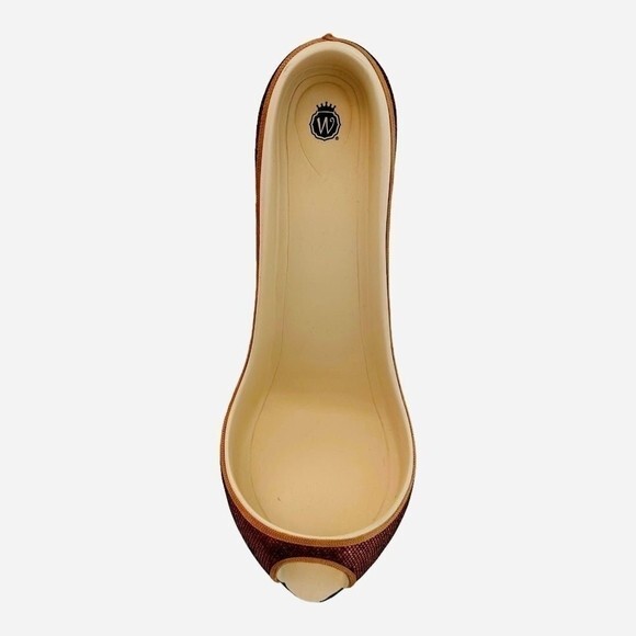 Wild Eye Designs Orange Sequin High Heel Wine Bottle Holder Shoe Display