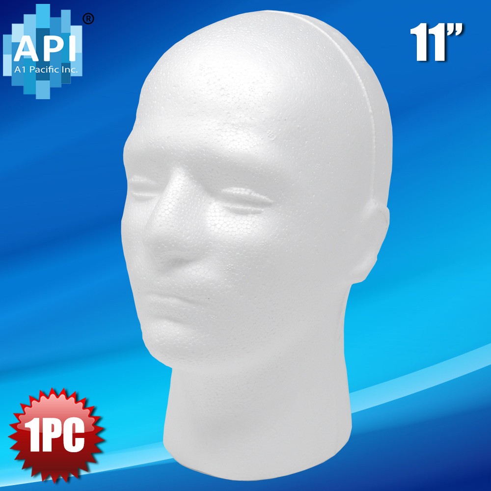 11' MALE FOAM MANNEQUIN MANIKIN head wig display hat glasses
