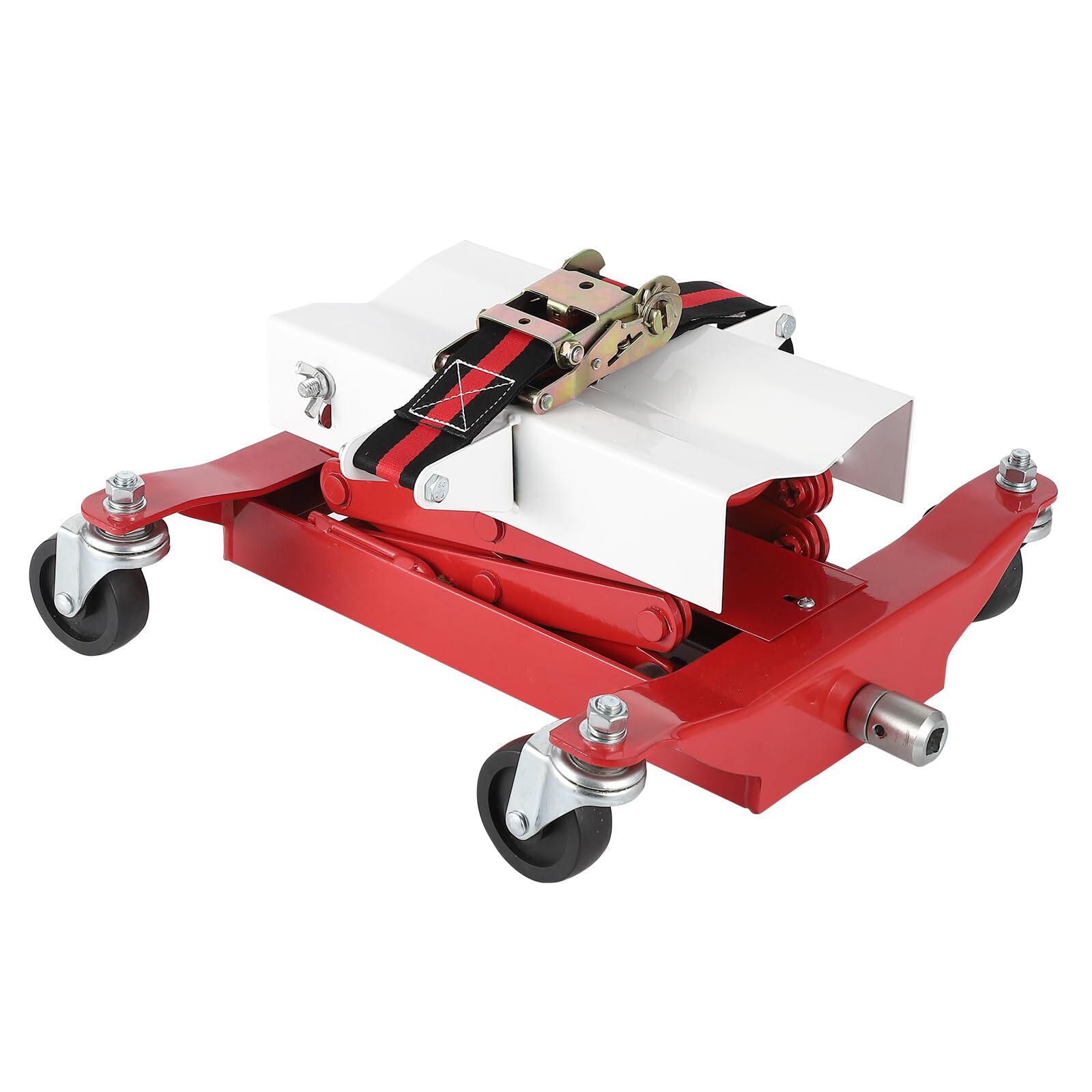✅450 Lbs Capacity Low Profile Transmission Jack W/Safety Straps 7-23" Lift Range