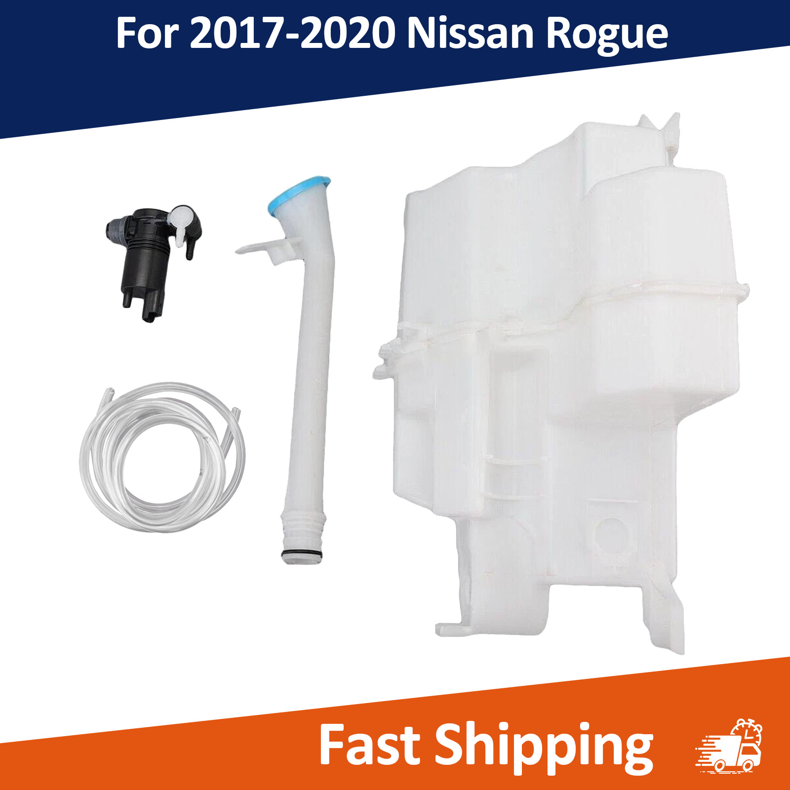 Fit For 17-20 Nissan Rogue 2017 2018 2019 2020 Washer Reservoir Windshield Tank