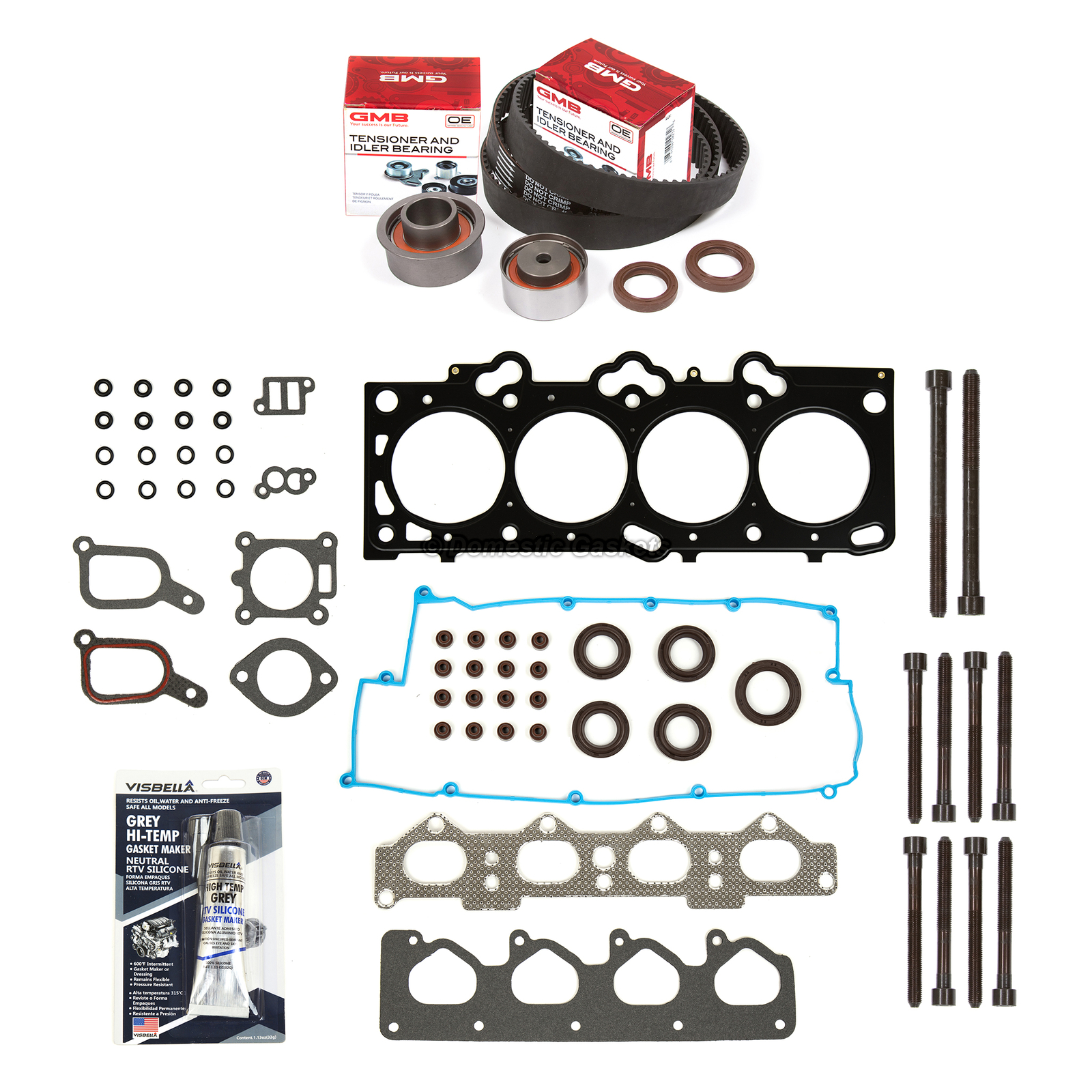 Head Gasket Set Timing Belt Kit Fit 02-06 Hyundai Kia Spectra 2.0 DOHC G4GF