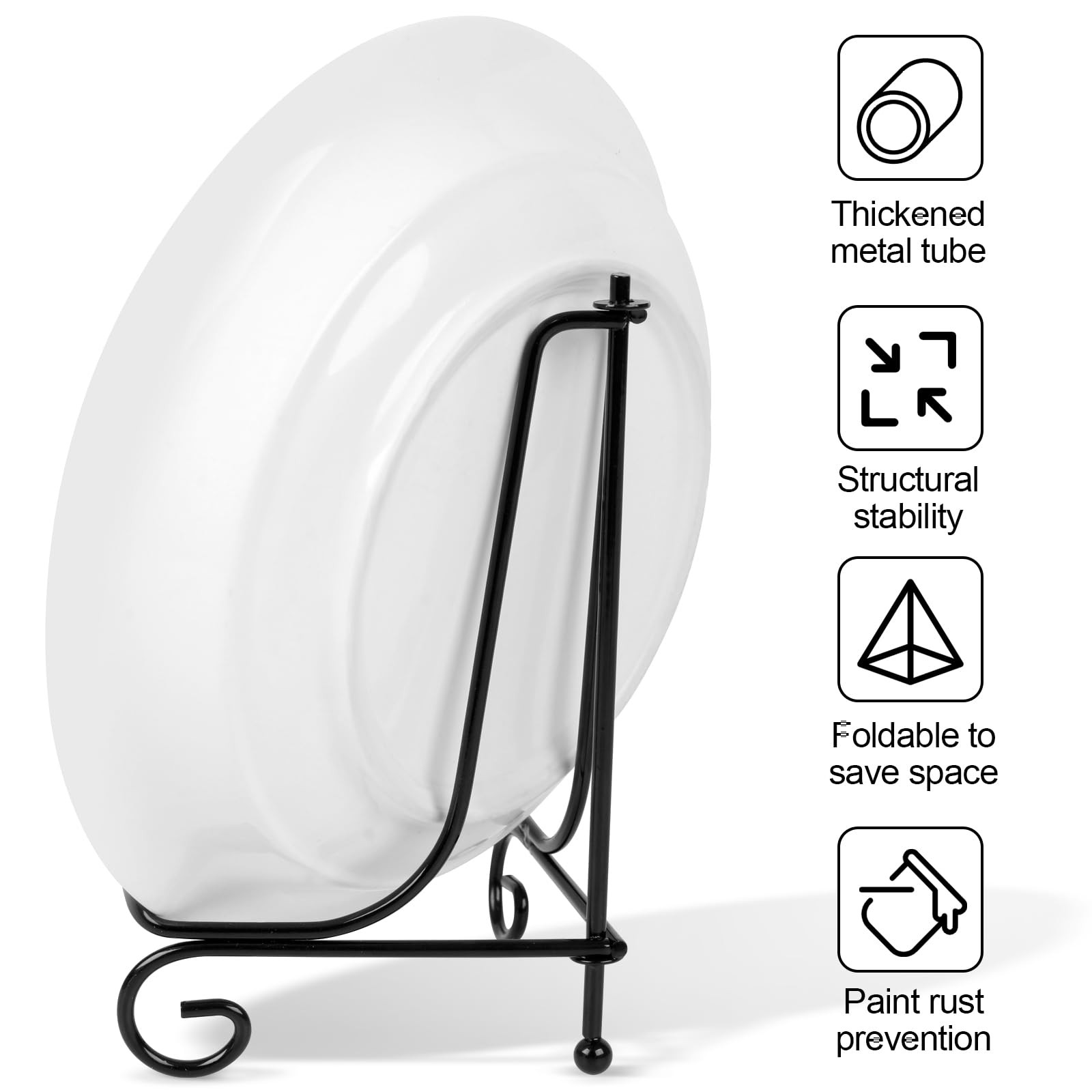 vivinin 4 Pack Plate Stands For Display,Plate Holder 6 '',Picture Frame Stand