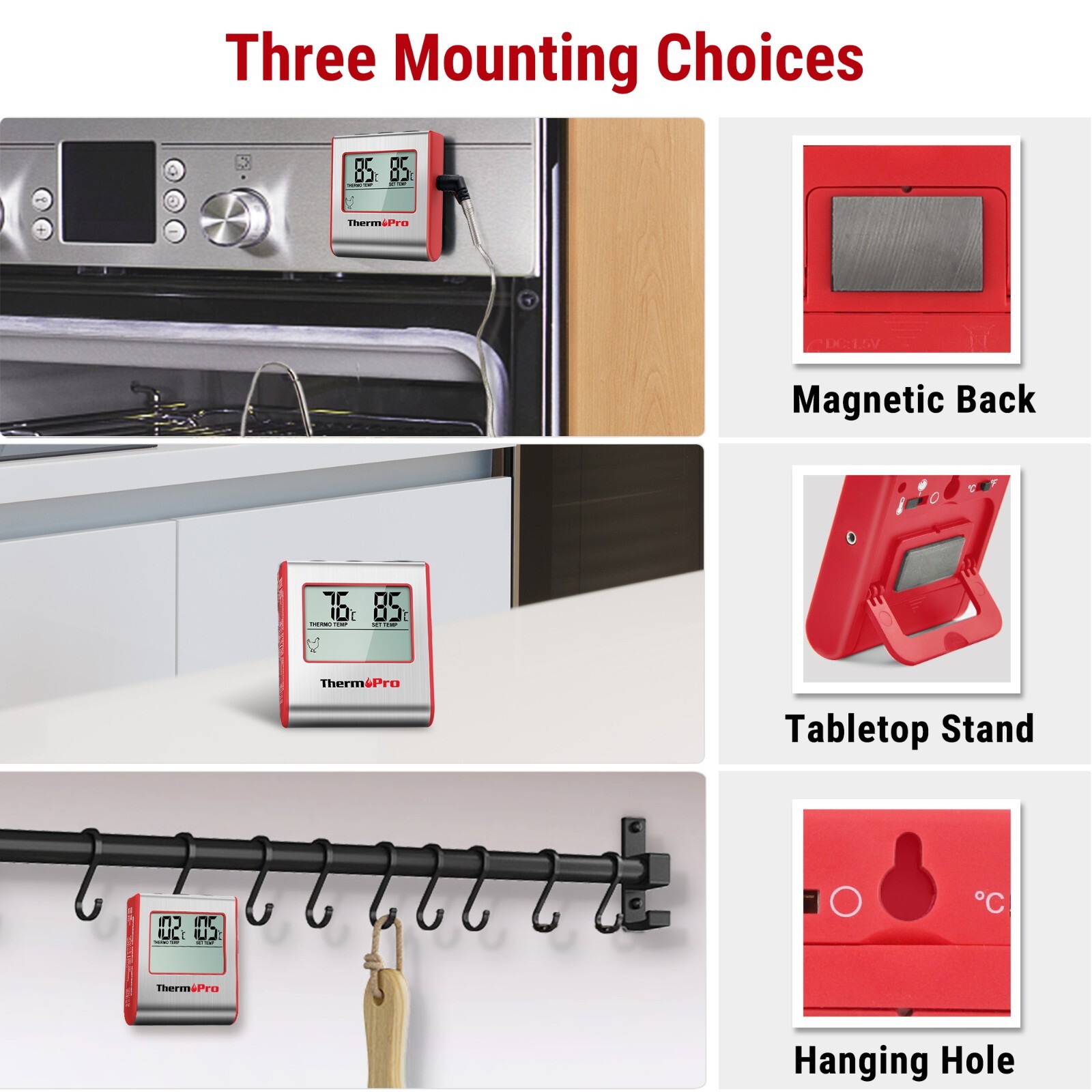 ThermoPro Meat Thermometer Digital Food Cooking Smoker Oven Grill Thermometer