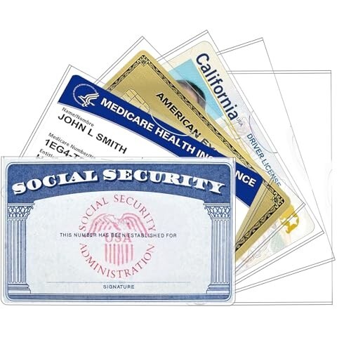 6 Pack Social Security Card Protector/Medicare Card Protector Sleeve/Social Card