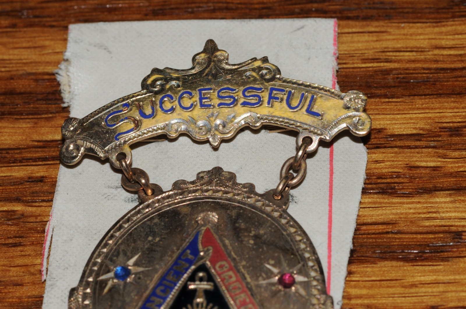 Successful Ancient Order Pyramids Fraternal Organization Pin Gold Filled 1903 *