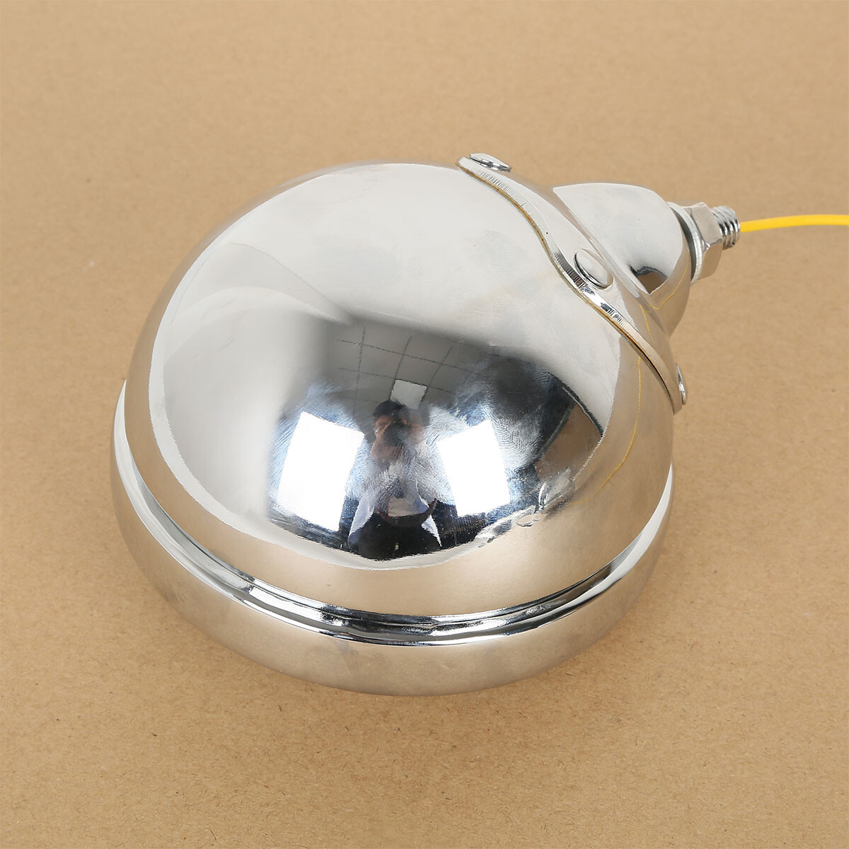 Chrome 4-1/2" Auxiliary Fog Passing Lights & Housing Bucket For Harley Davidson