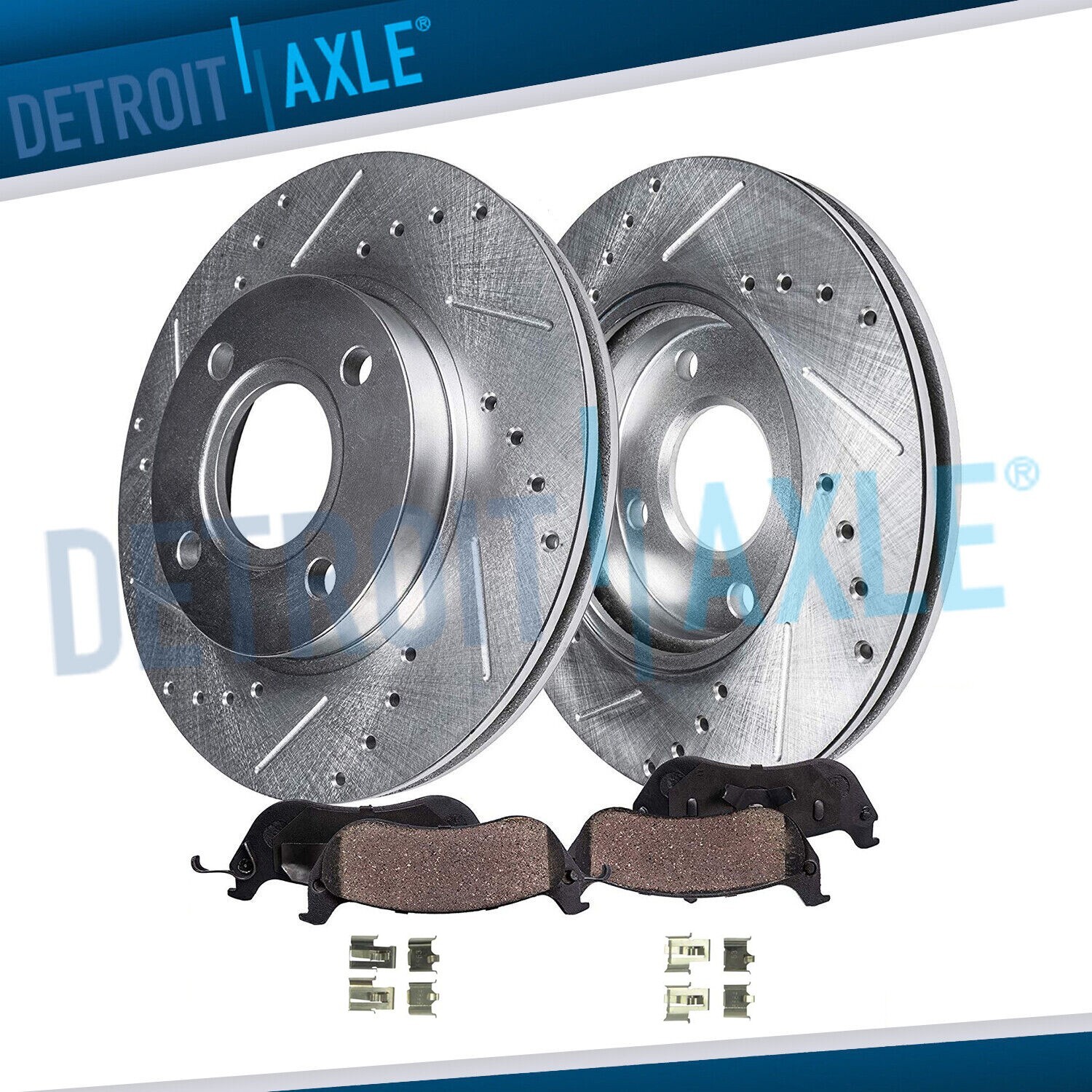 Front Drilled & Slotted Rotors + Brake Pads for Honda Civic del Sol Civic CRX