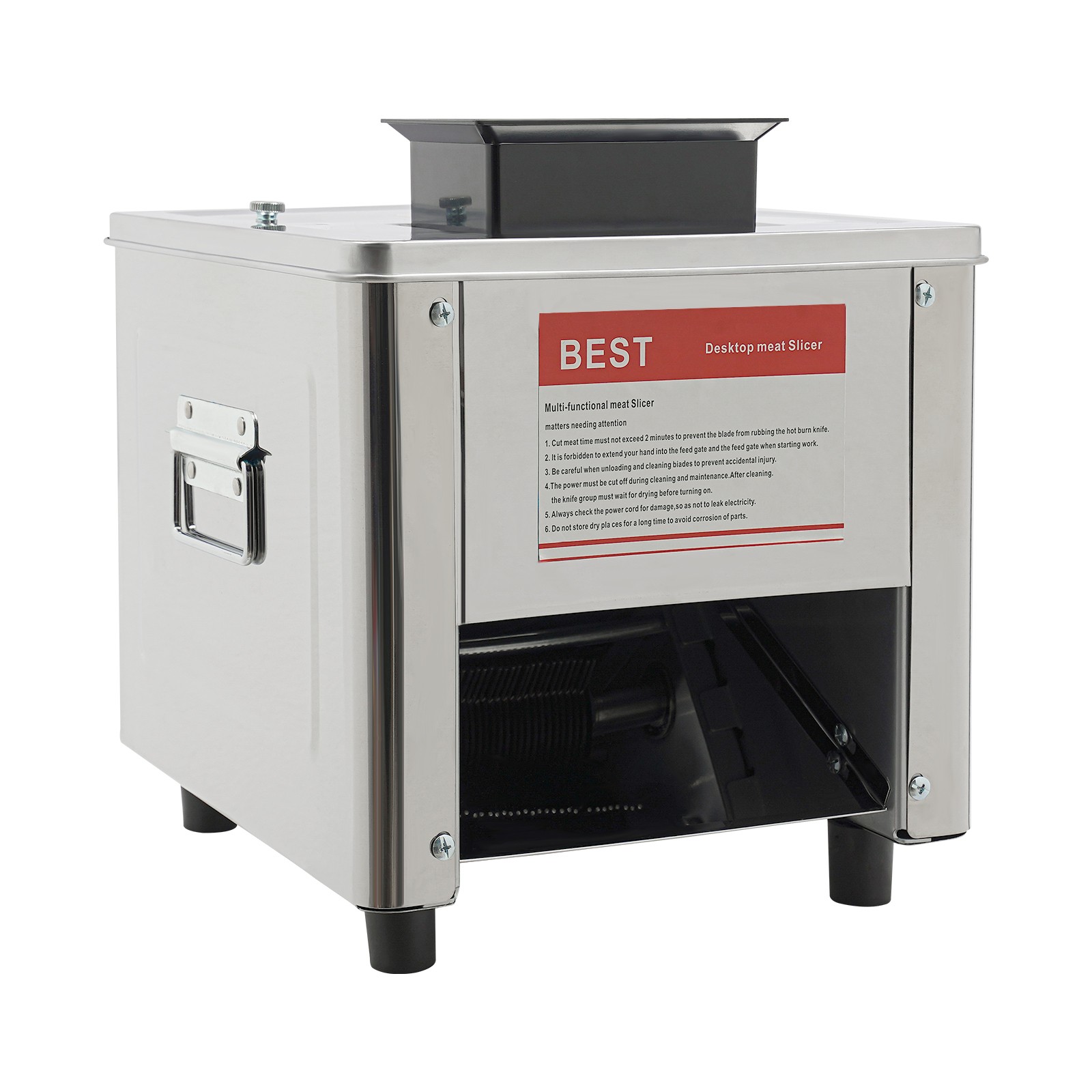 Meat Cutting Machine 150Kg/H Electric Meat Cutter Slicer 10mm Blade 850W 110V