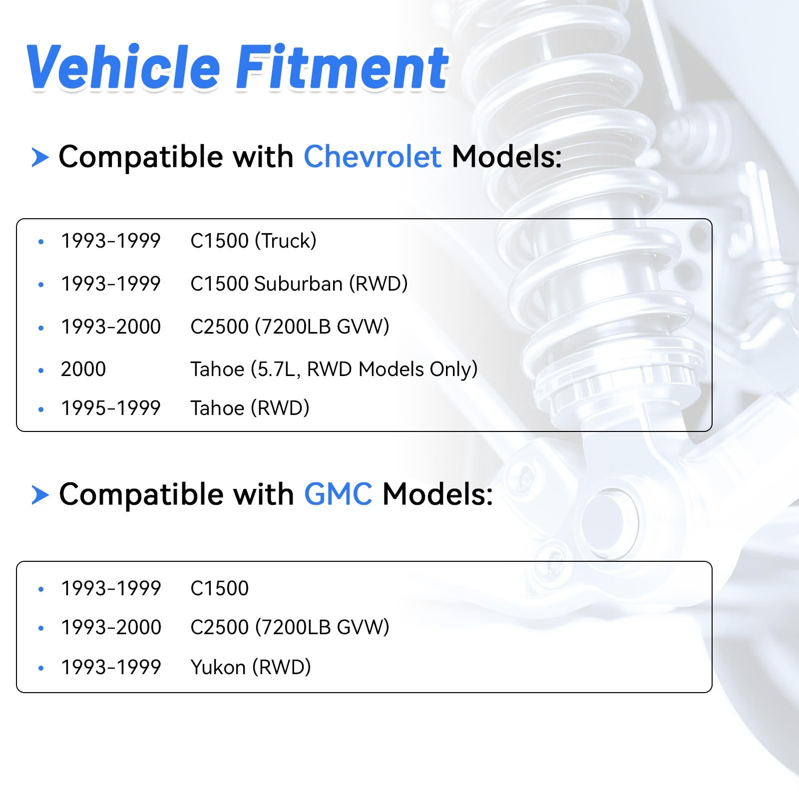 15Pcs Front End Suspension Kit for Chevy GMC C1500 C2500 Suburban Tahoe Yukon