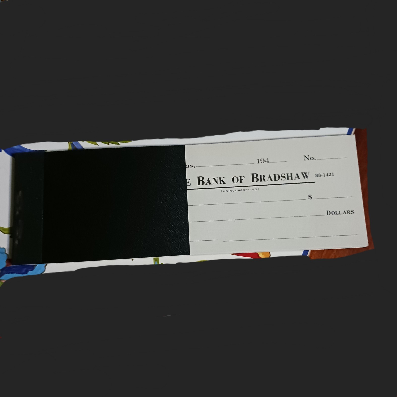 1940s Bank of Bradshaw Texas Checks Checkbook Receipts Pad Vtg Full Unused Pad