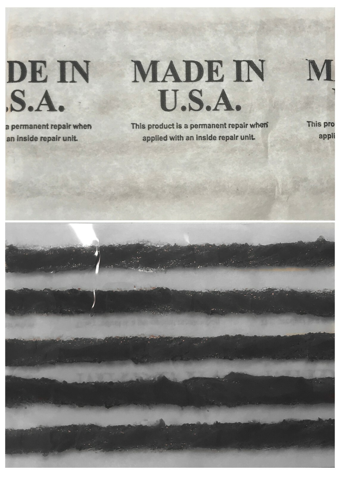 4" Black Tire String Plug Insert Tubeless Flat Repair 2500 Inserts Bulk Box USA