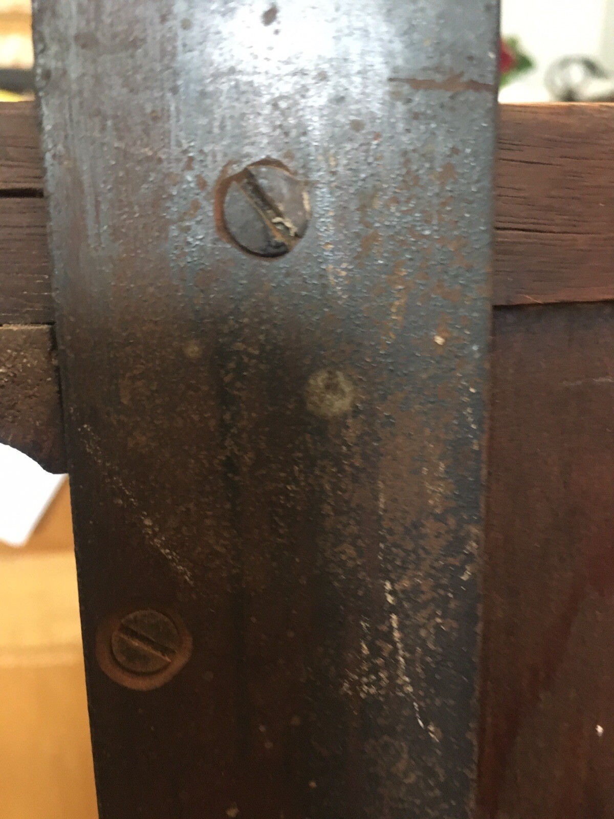 Antique 6 Drawer Wood Cabinet Porcelain Knobs 30x21-1/2x6-1/2