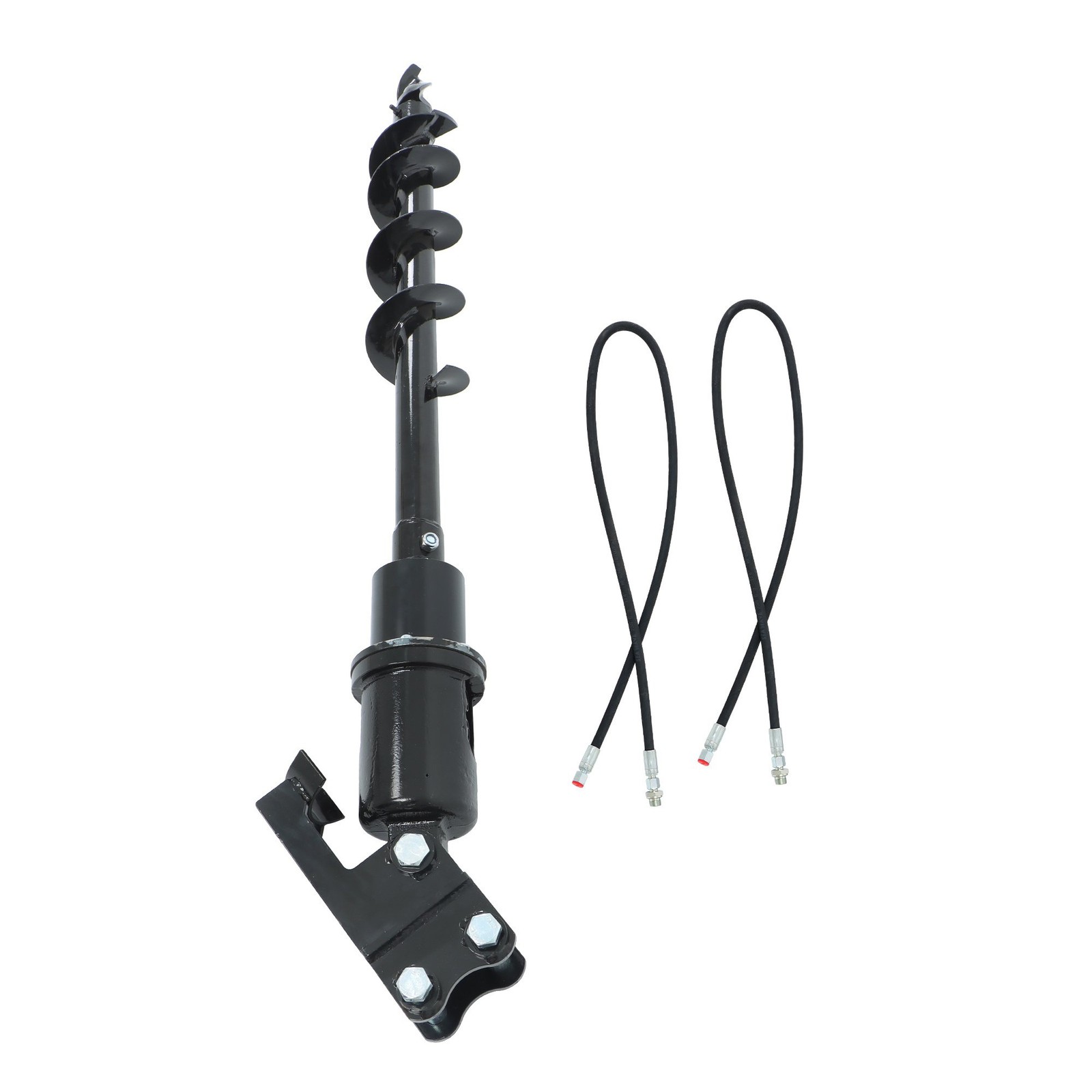 150mm 5.9in Auger Drill Attachment with Hoses for Mini Excavator