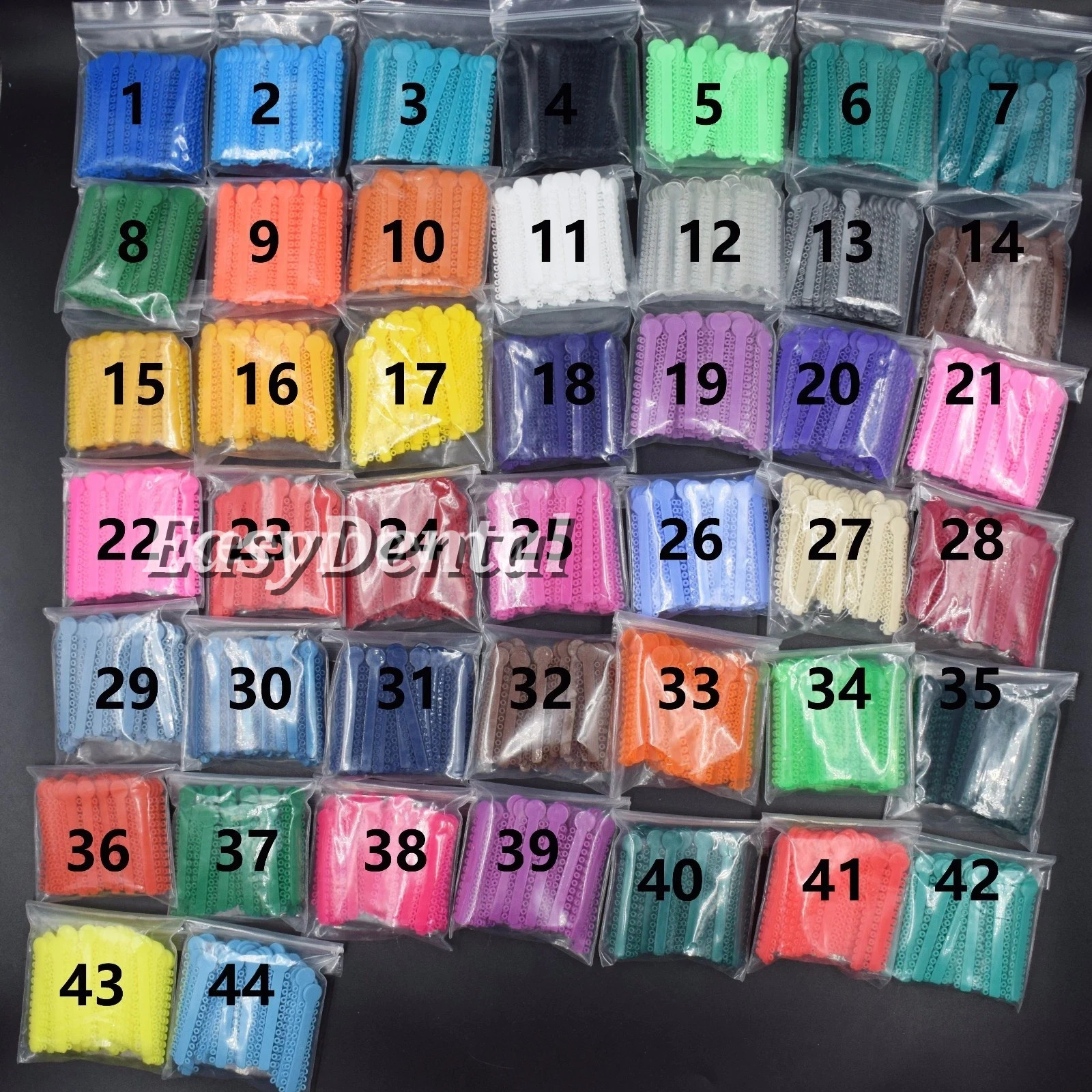 1040Pcs Dental Elastic Ligature Ties Rubber Power Bands for Orthodontic Braces