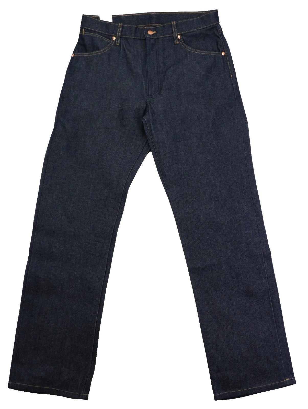 Wrangler 13MWZ Men's Jeans 100% Cotton Selvedge Denim Broken Twill Dark Indigo