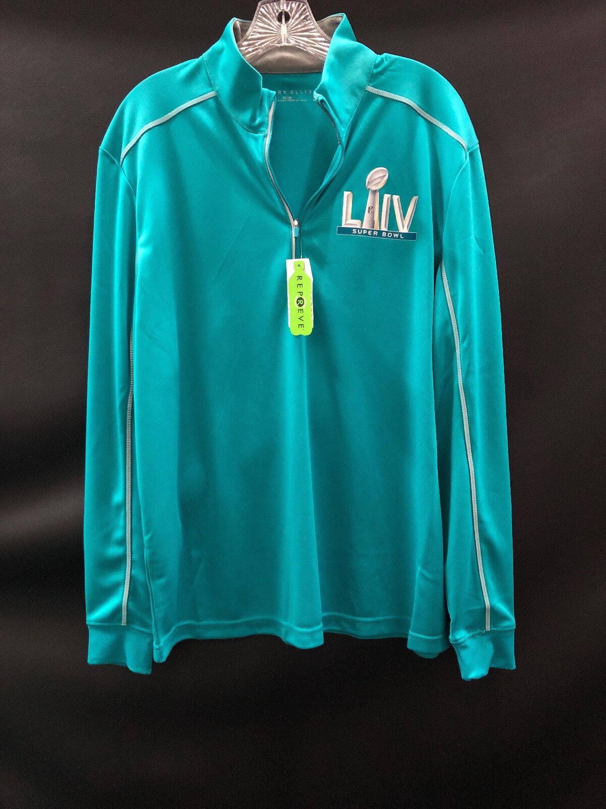 SUPER BOWL LIV MIAMI LONG SLEEVE DRI-FIT ZIP UP PERRY ELLIS BRAND NEW CHIEFS WIN