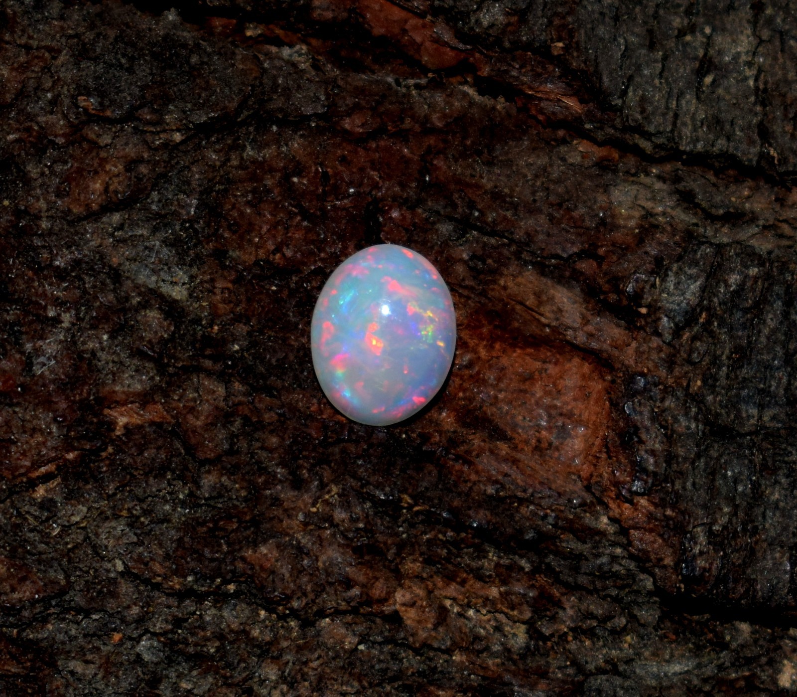 Natural Ethiopian Wello Fire Opal Cabochon Gemstone 6X8mm Loose AAA N010