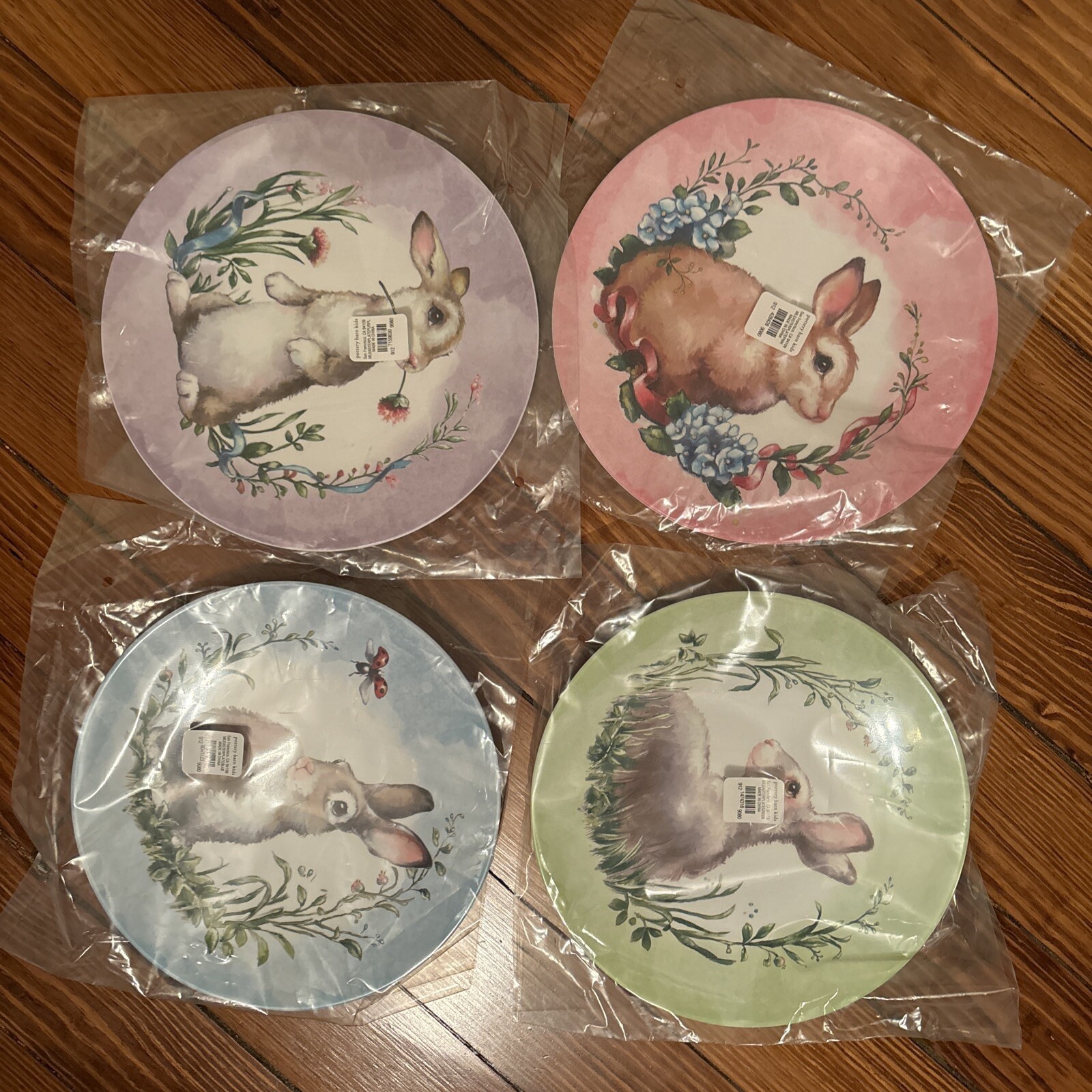 Pottery Barn Disney PLATE Rabbit Easter 🐣 holiday Party gift BUNNY Love SET 4 !