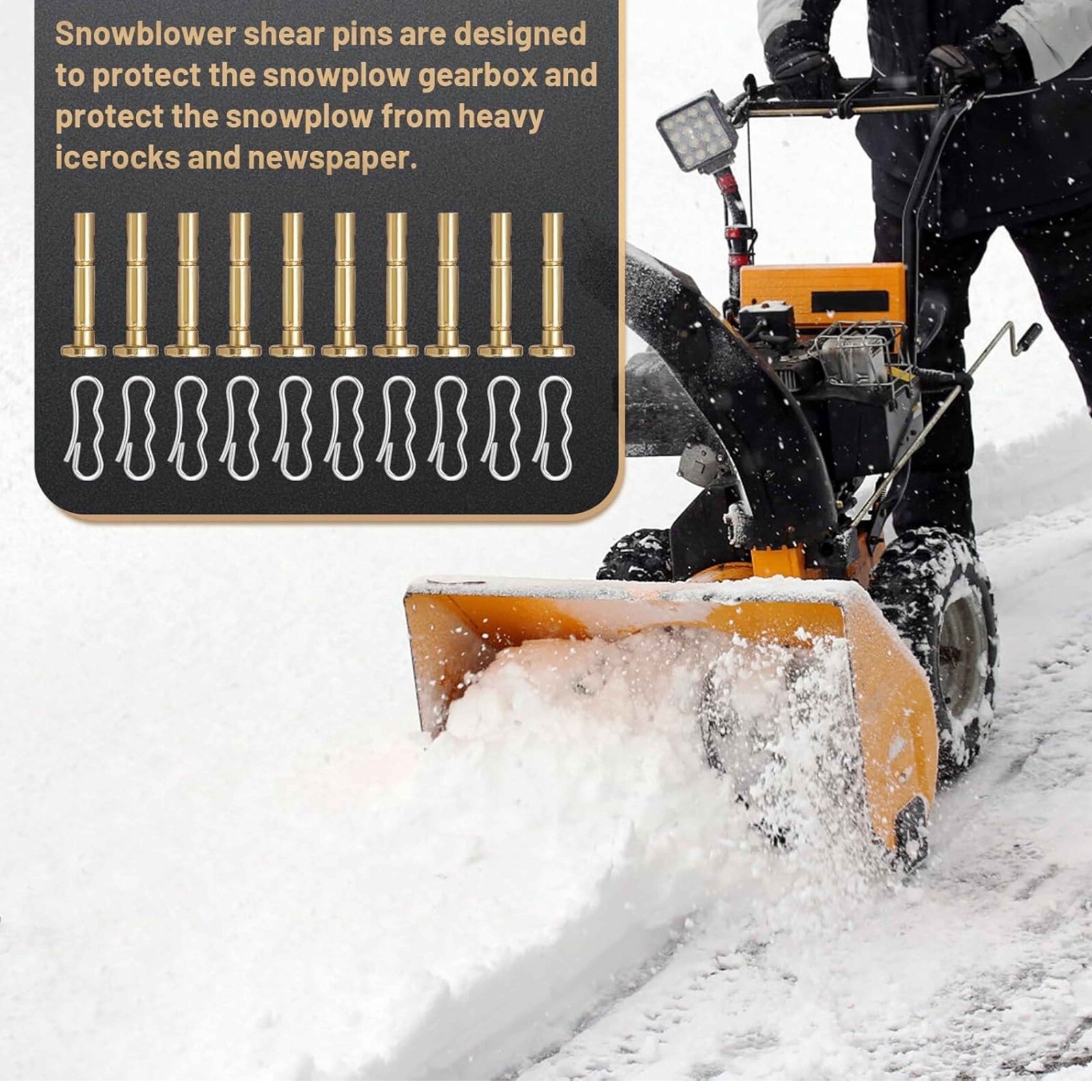 20PK Snowblower Shear Pin Kit Includes 738-04124A Shear & 714-04040 Cotter Pins