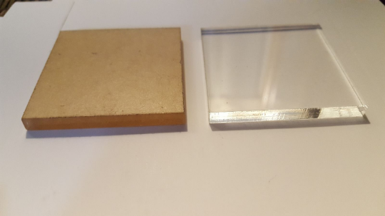 Clear Acrylic Square Bases Stands Mineral Collectible Mounting Display 1 2 3 4"