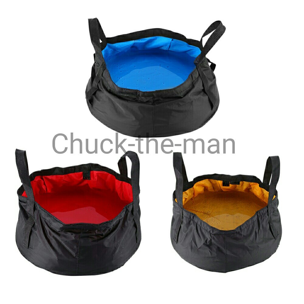 12L Outdoor Foldable Travel Camping Festival Basin Sink Washing Bag Water Pot