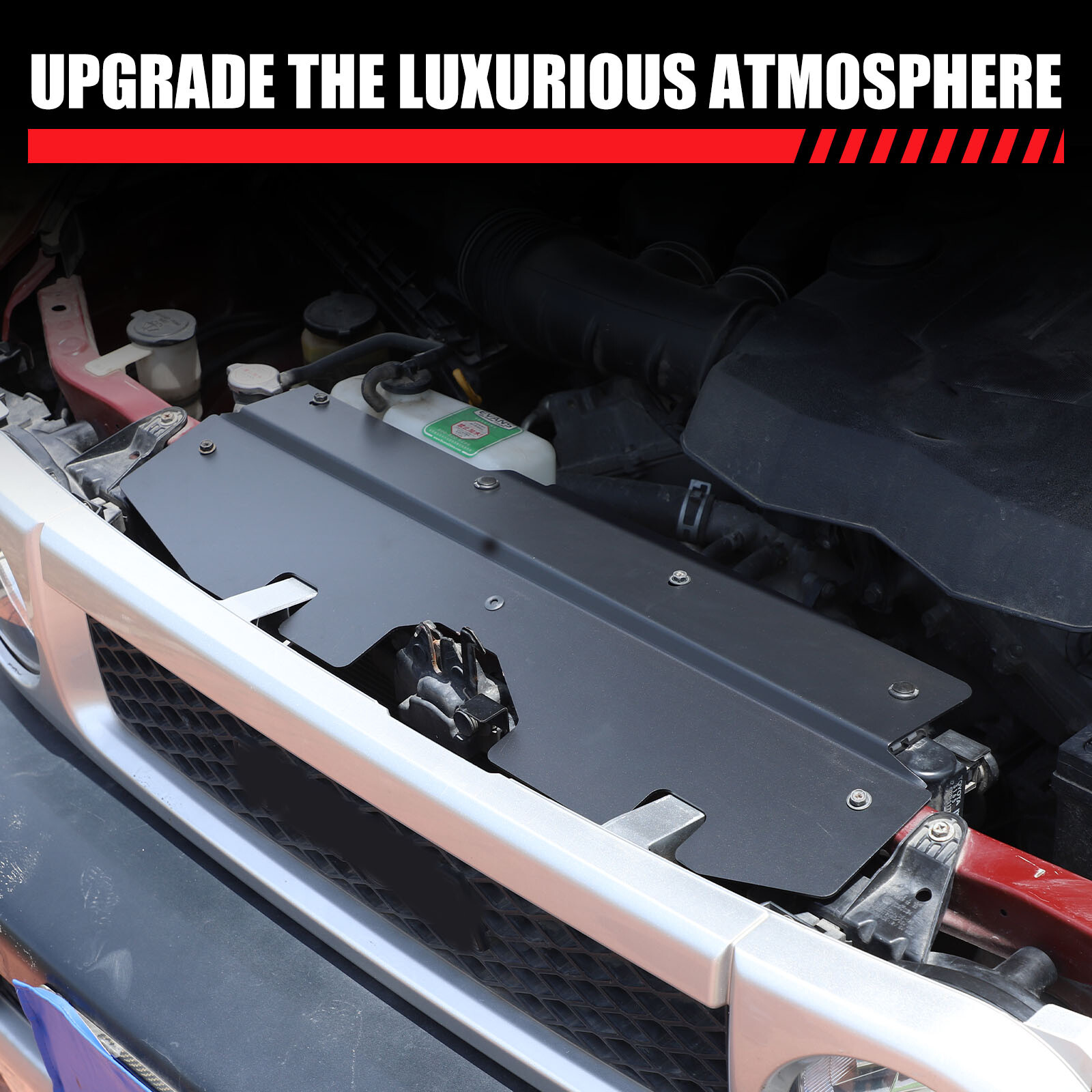 Aluminum Alloy Radiator Cooling Plate Black For Toyota FJ Cruiser 2007-2021 1PCS