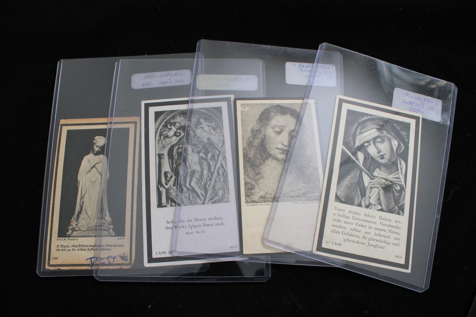 WWII German KIA Soldier Death Cards -Set of 4 Memorial Prints Original