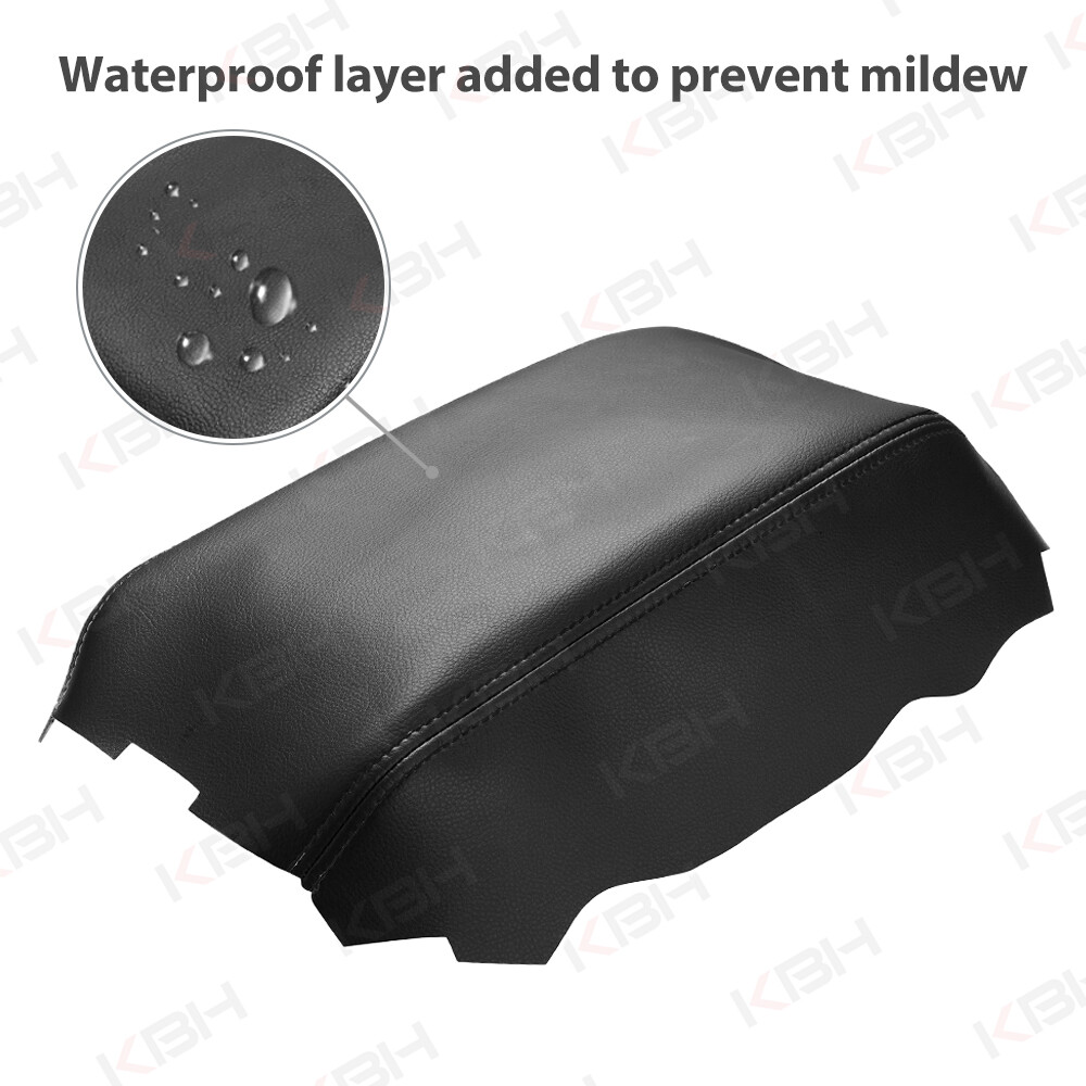 Fits 2009-2014 Acura TSX Center Console Lid Armrest Cover Leather Trim Black