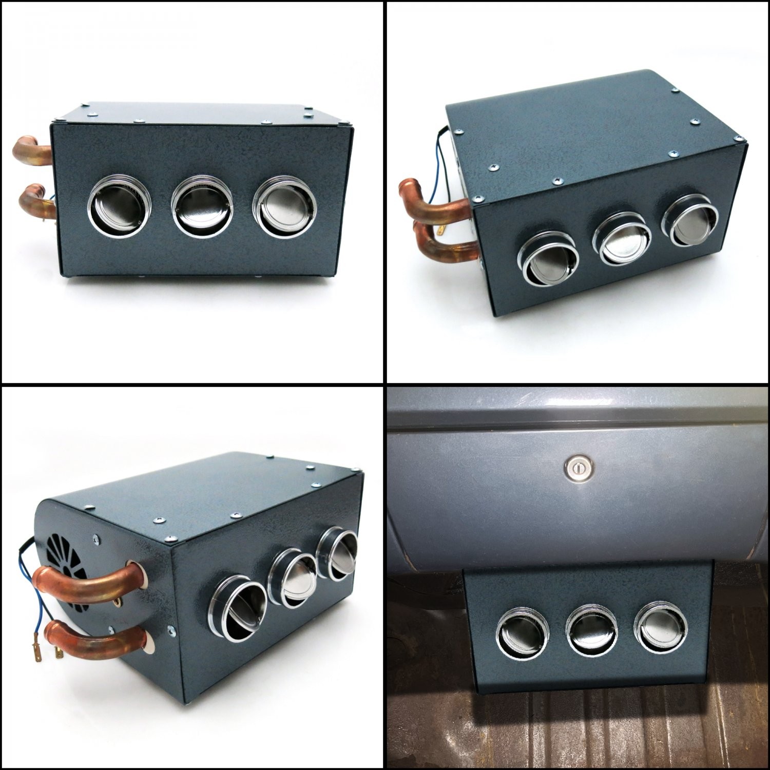 Zirgo Gobi Compact Automotive Deluxe Heater Kit -Universal Fit 3 Hole Blower DIY