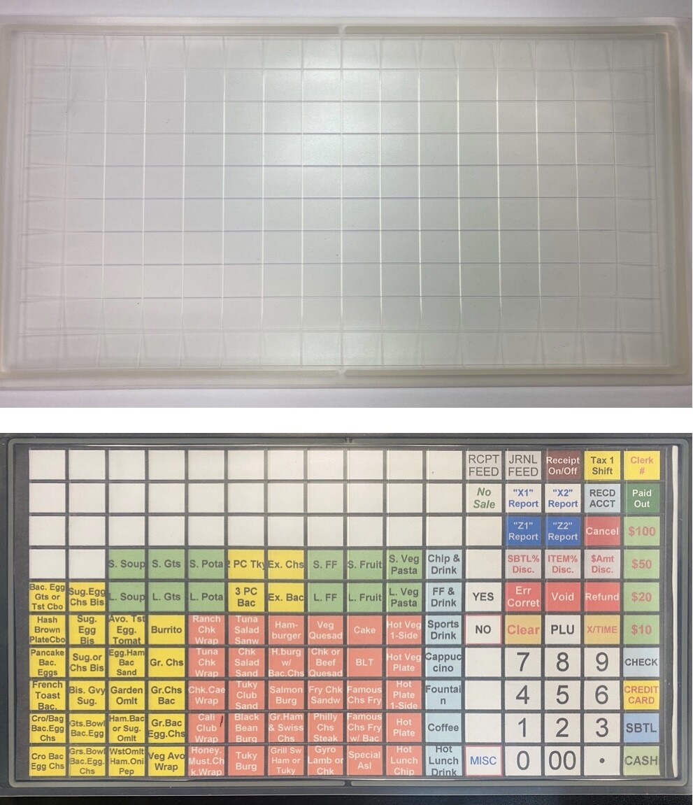 SAM4S ER 5200M, SPS 520FT, 530FT, SER 7000 Flat Keyboard Wet Cover Silicone Skin