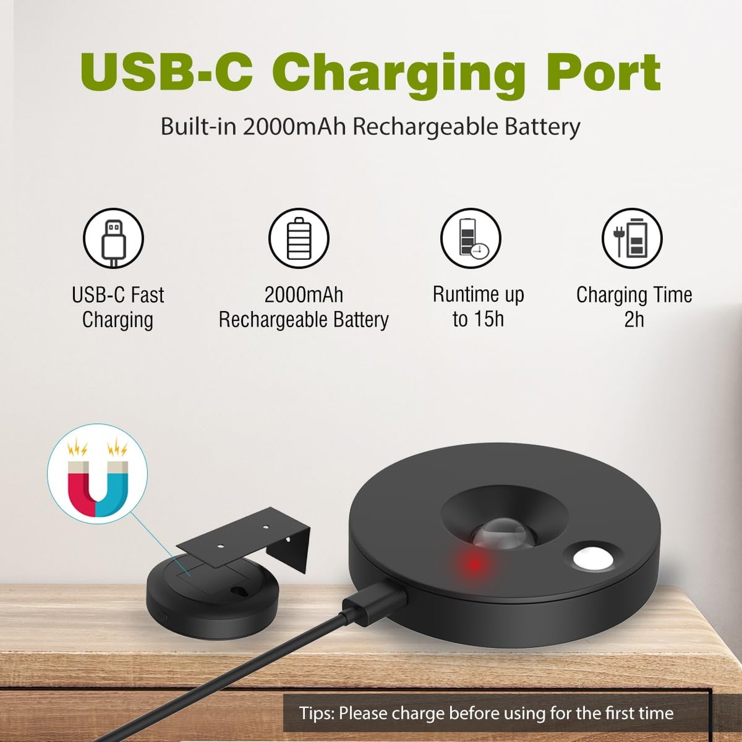 3Pack LED Picture Lights 3Pack LED Picture Lights for Wall Rechargeable Battery