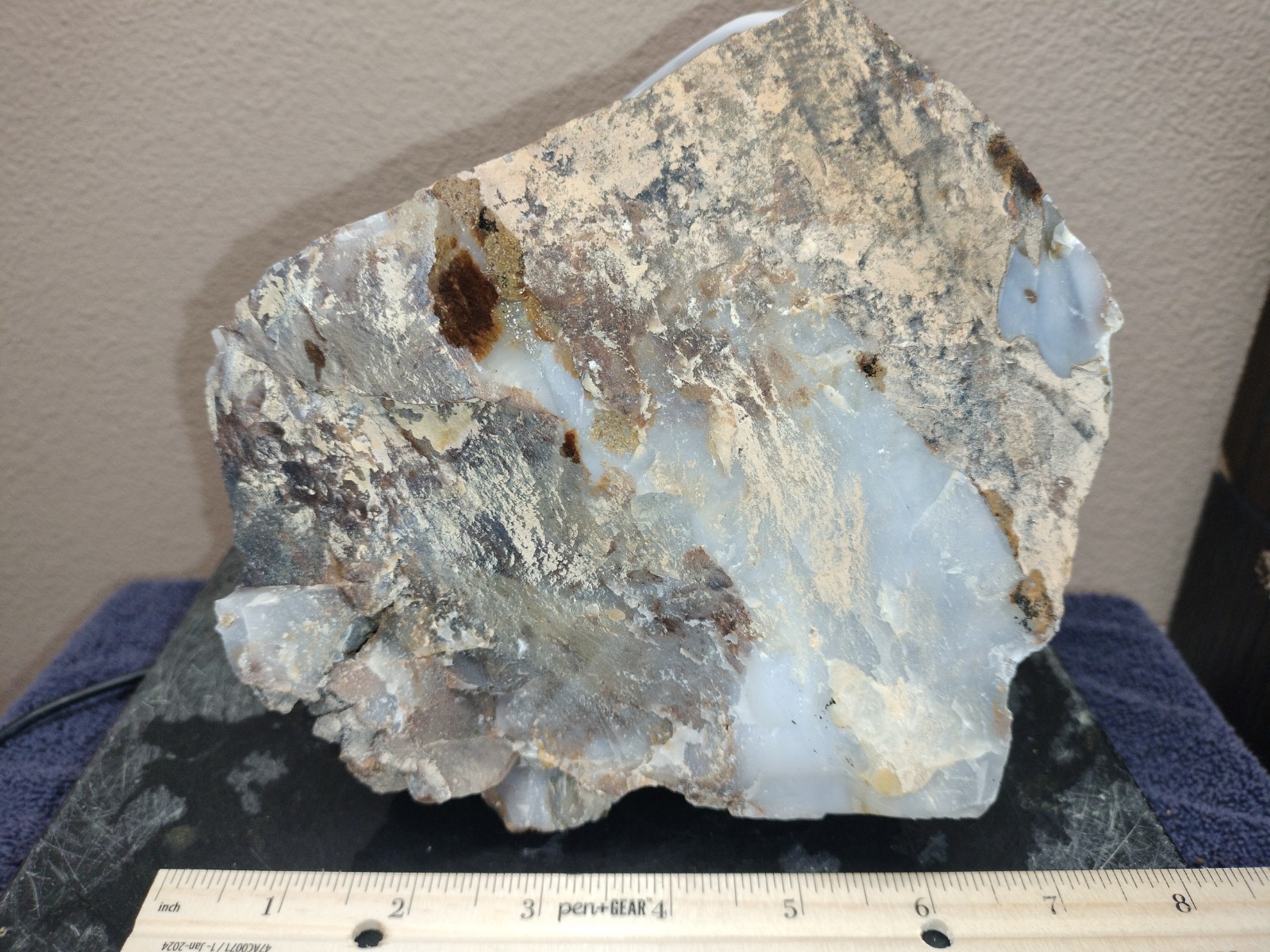 11.7LB UV Polka Dot Agate Rough From Ashwood, OR USA Cabochon/Slab Stock #25