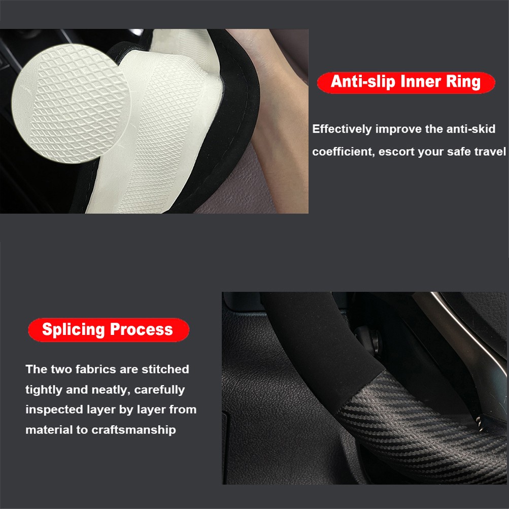 15'' D-Shaped Steering Wheel Cover,for Nissan Rogue Altima Kicks Car Accessories