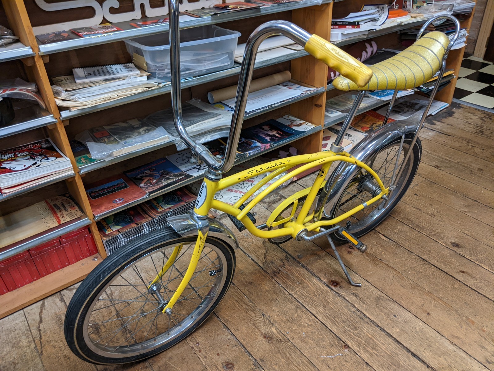 Original HK August 1974 Kool Yellow Schwinn Stingray 20" Single Speed Coaster