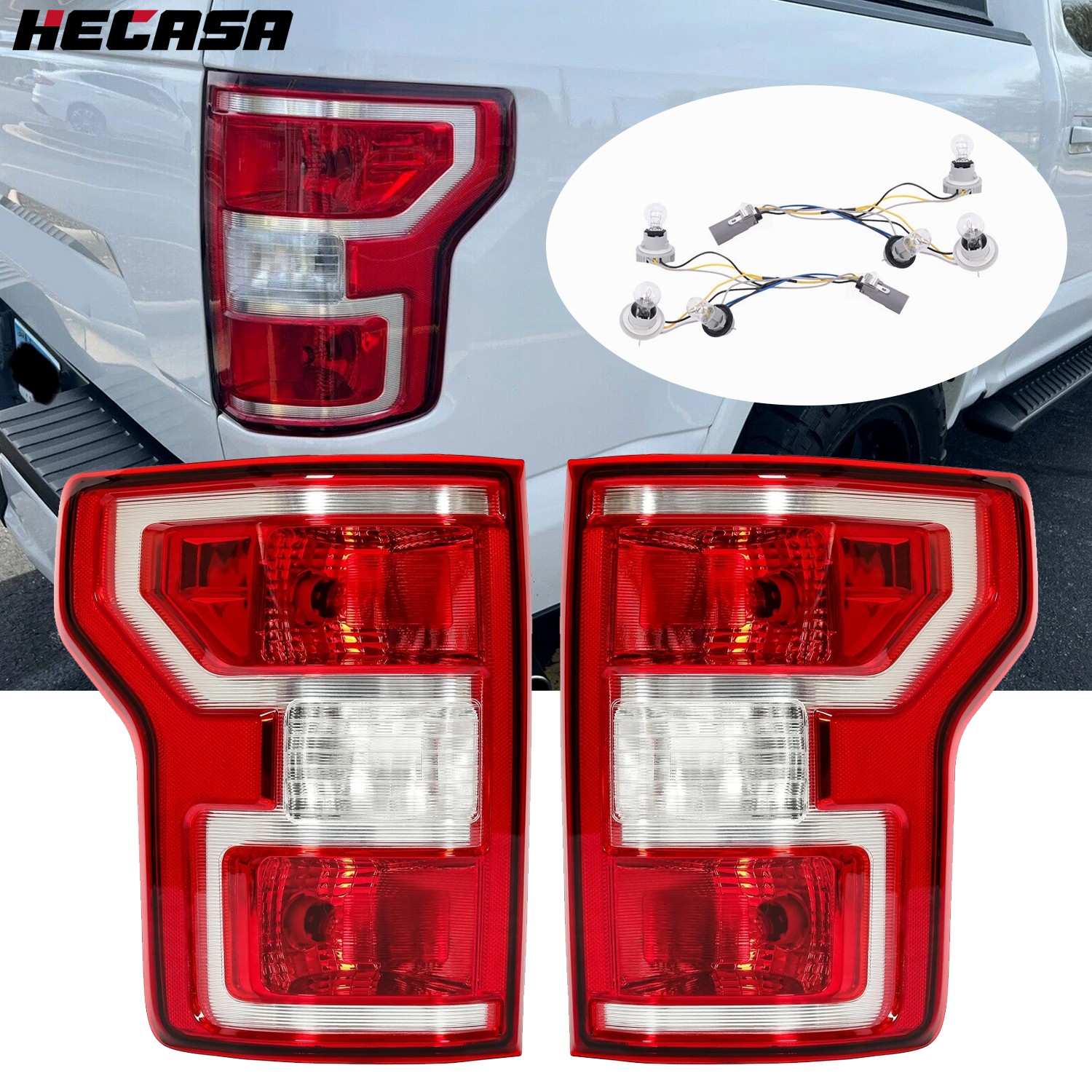 Fit For Ford F150 F-150 Pickup 2018 2019 2020 Brake Tail Lights Lamps Left+Right