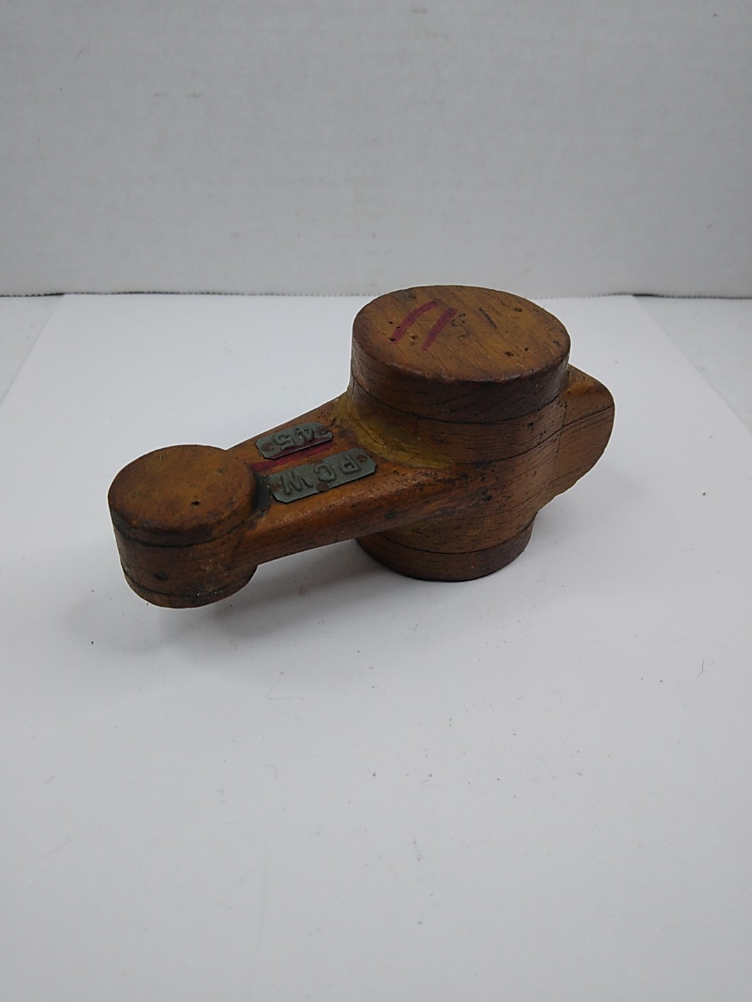 Vintage Wooden Wood Foundry Industrial Mold R.J. Reynolds Steampunk Art