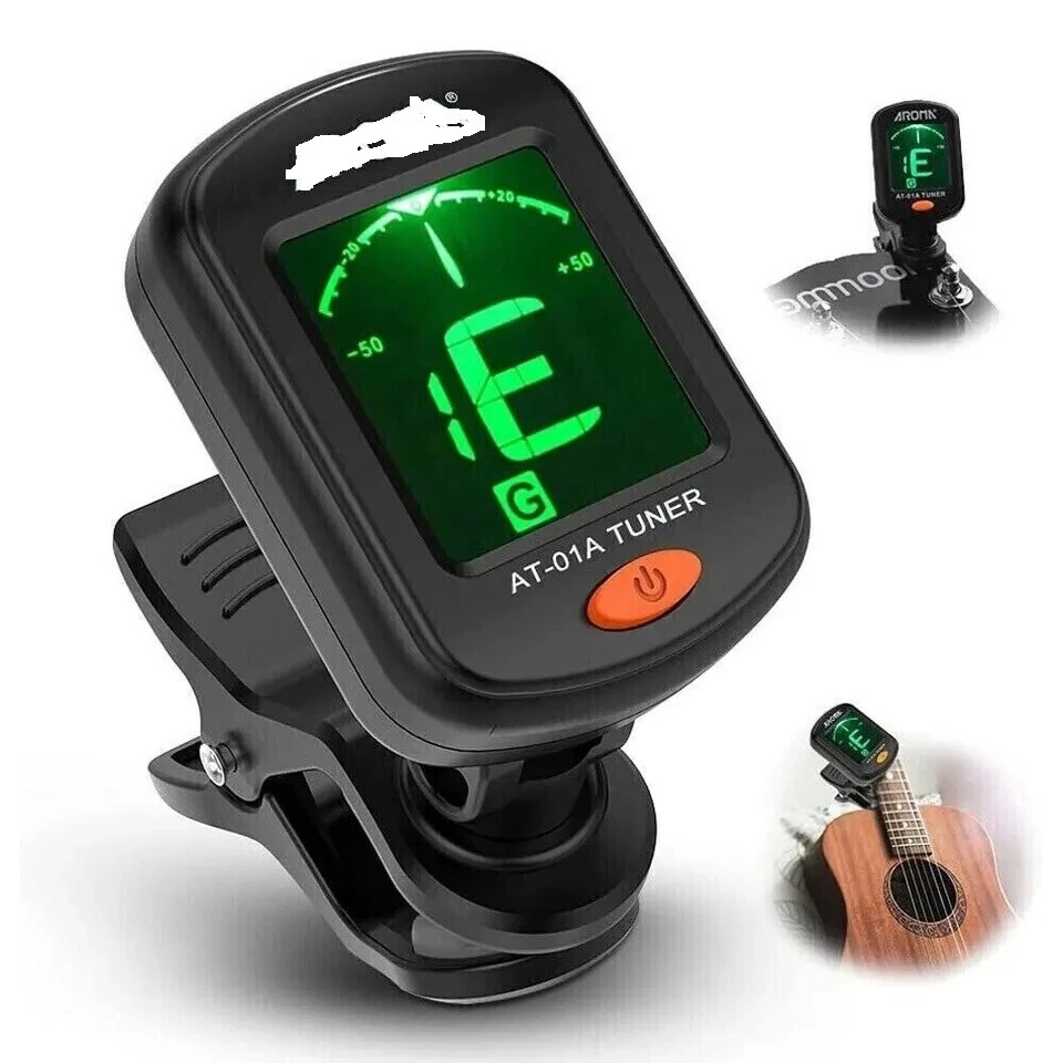 Electric Digital Guitar Tuner LCD Clip-on Chromatic Acoustic Bass Ukulele Violin