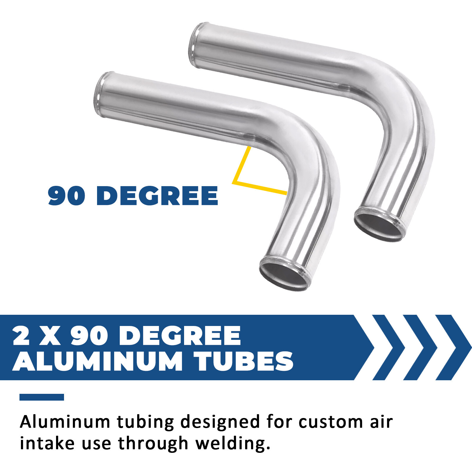 2.5 Inch 64mm Aluminum Universal Intercooler Turbo Piping Pipe Kit+Blk Red Hose