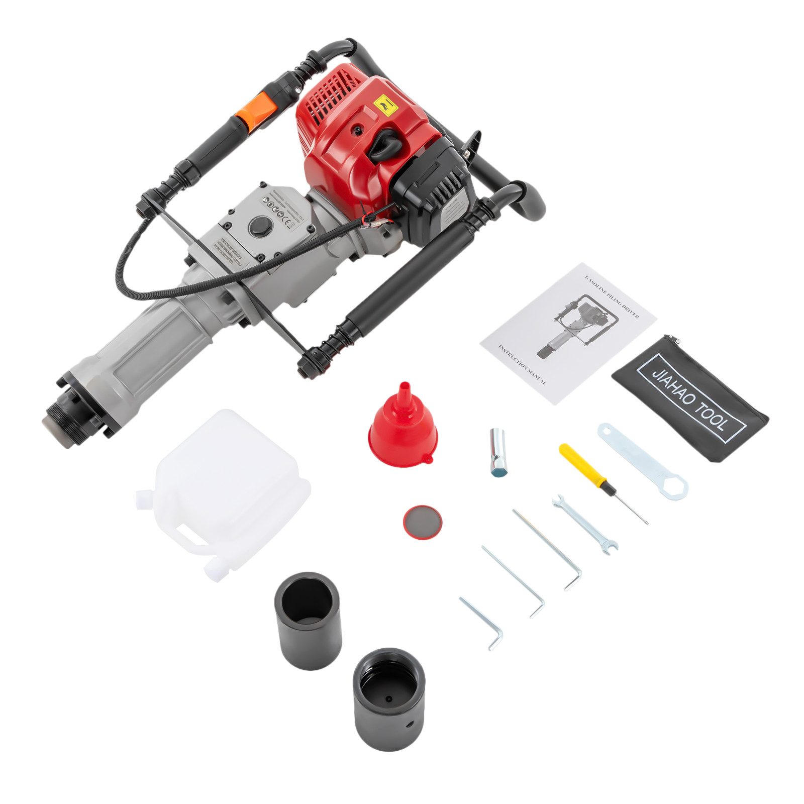 52CC Gas Powered Post Driver Fence Pile Driver 2.3HP T Post Push Pile Hammer Kit