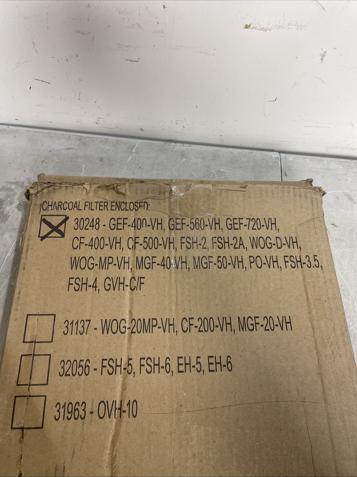 Fryer Ventless Hood Charcoal Filter 30248, 20" x 12-3/8" x 2" FSH-2 FSH-3.5