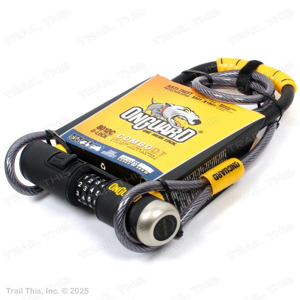 OnGuard Bulldog 8012C Bicycle Combination U-lock DT 9.06" x 4.53" with Cable